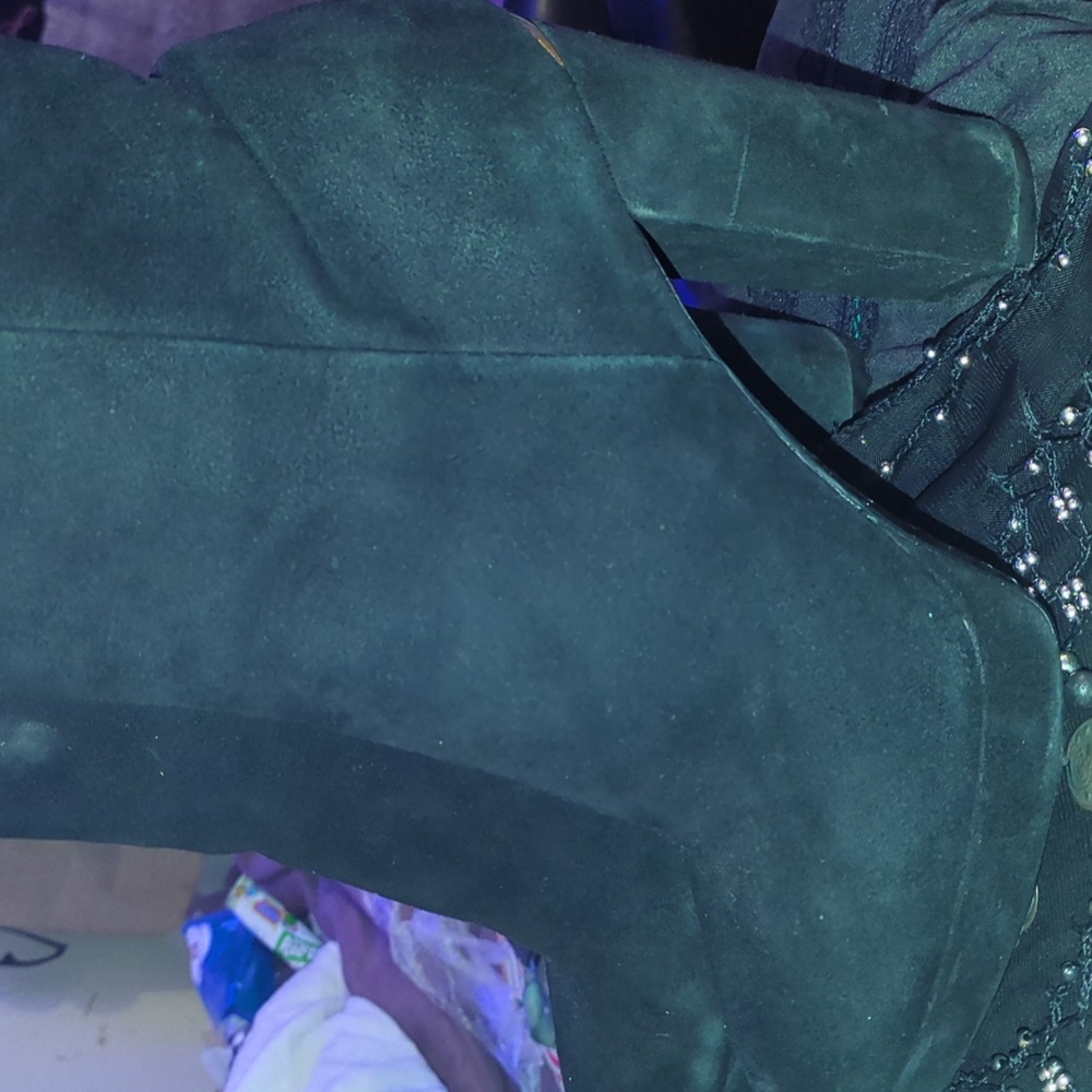 Calvin Klein Black Suede Ankle Booties